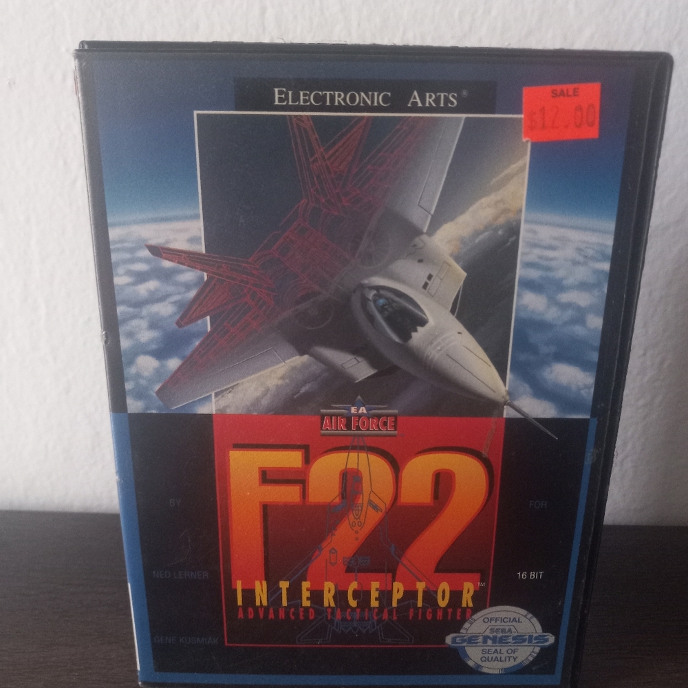 1991 F22 Interceptor Advanced Tatical Fighter Sega Genesis